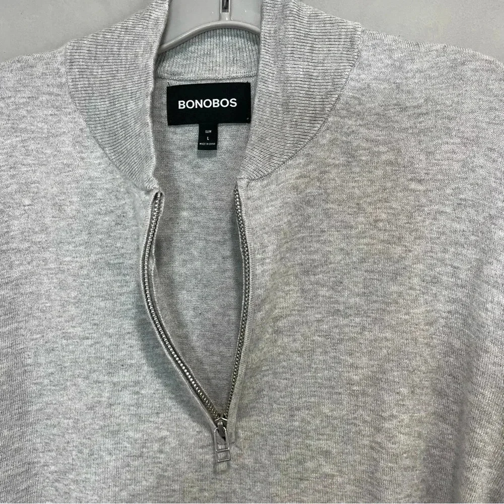 BONOBOS Slim Fit Half Zip Sweater . - Picture 7 of 13